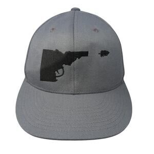 Idaho Gun Tree Fitted Baseball Cap Gray 7 1/4 Lightweight Embroidered 210 Fitted